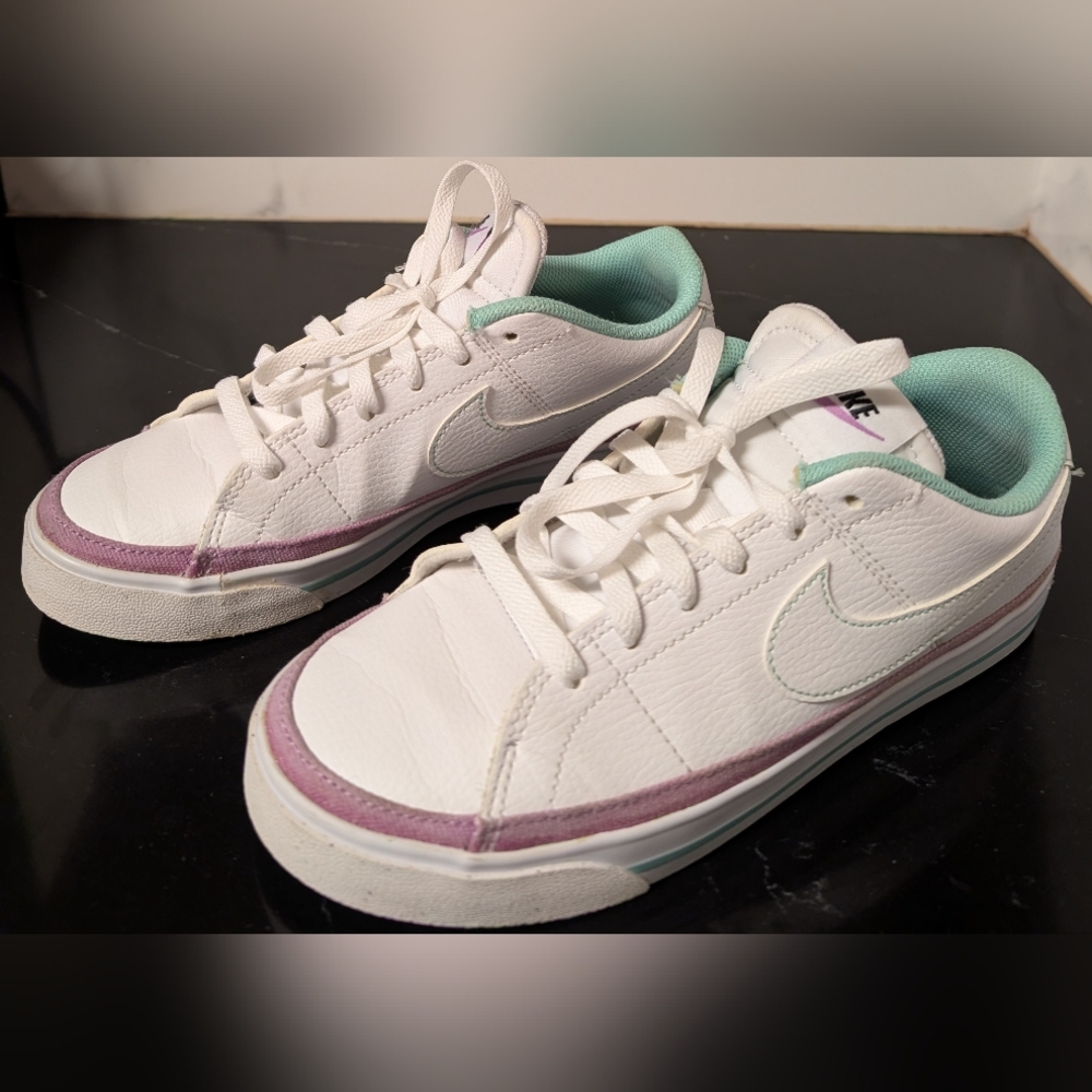 Nike Wmns Court Legacy Next Nature 'White Rush Fuchsia’ Sneakers Size 8 Used Exc - Picture 6 of 12
